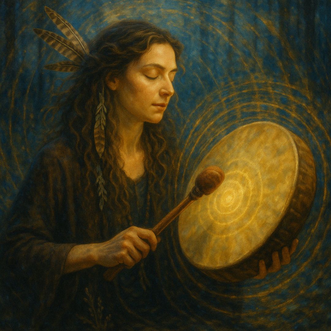 Visualization of drum meditation session elements