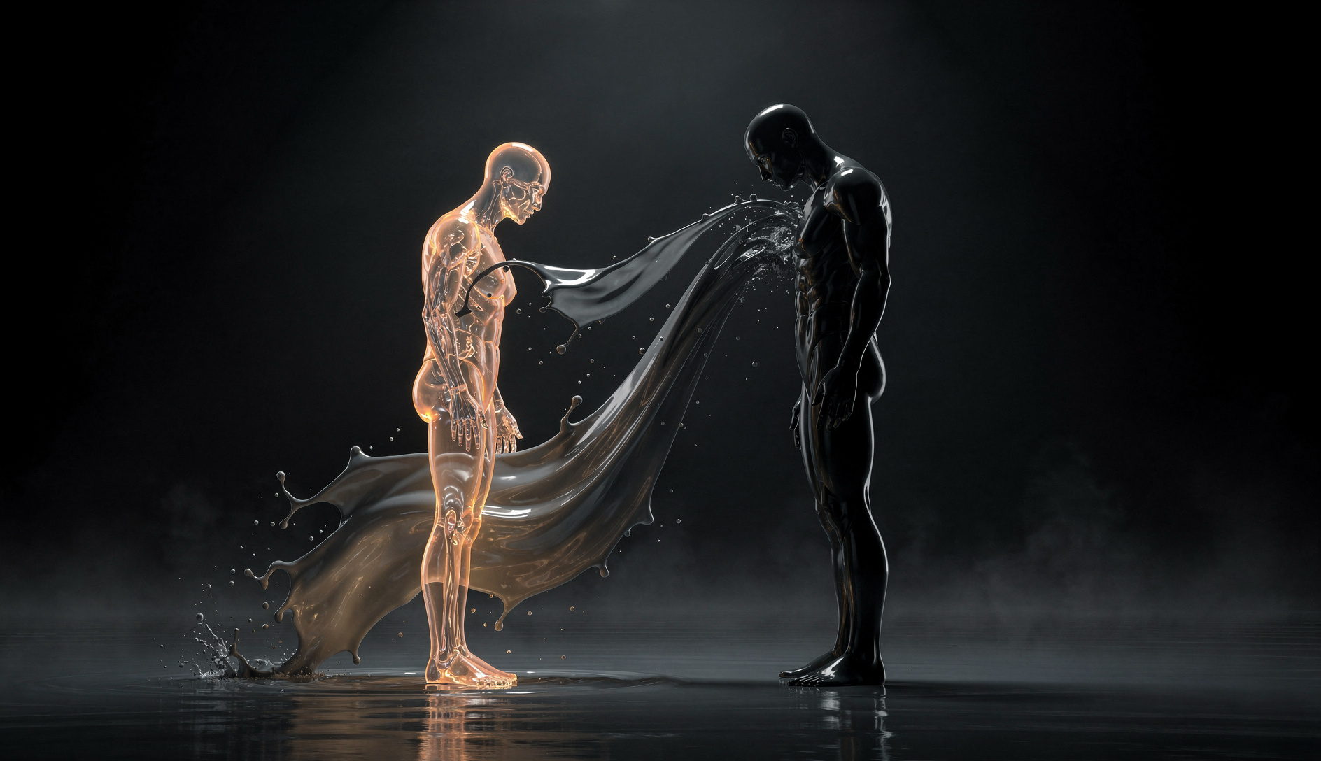 Man meditating in nature with sunlight