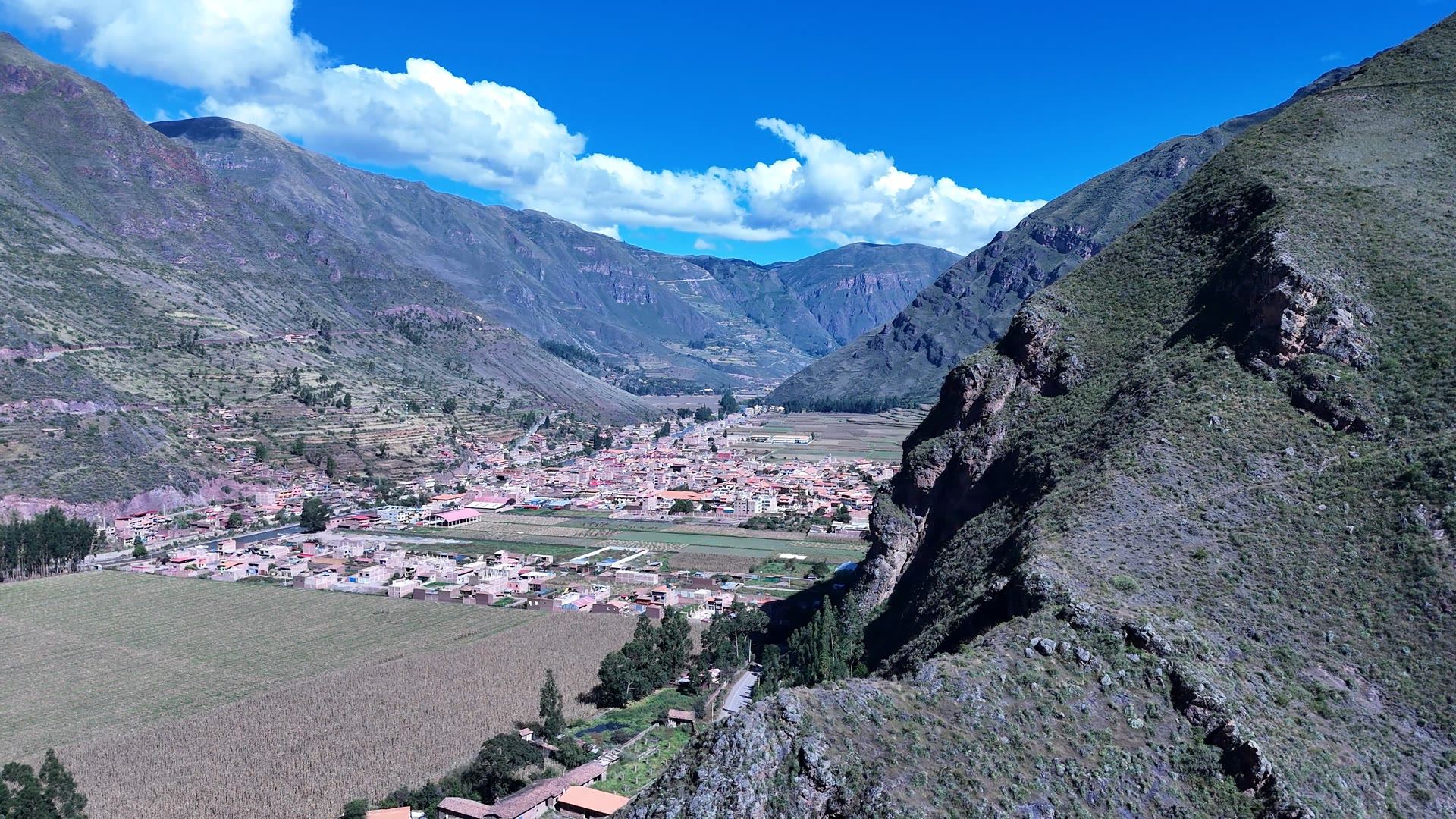 Aerial view of Peru's Sacred Valley
