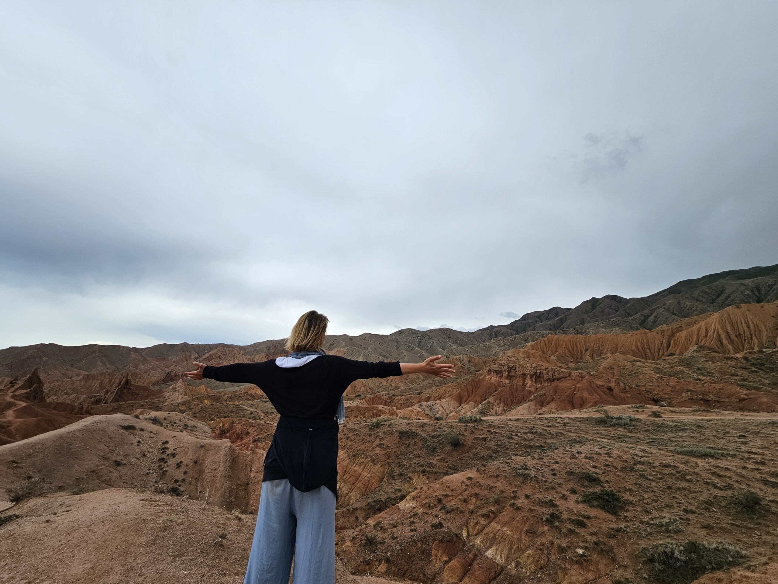 Open Kyrgyz landscape as a symbol of inner unity and freedom